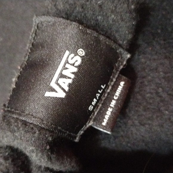 VANS BLACK CHECKER BOARD HOODIE SZ S (A BIT OVERSIZED) UNISEX - Picture 8 of 8